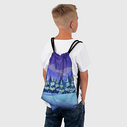 Рюкзак-мешок Зимний лес, цвет: 3D-принт — фото 2