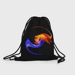Рюкзак-мешок Две стихии, цвет: 3D-принт