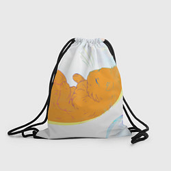 Рюкзак-мешок Котик в пузыре, рыжий, цвет: 3D-принт