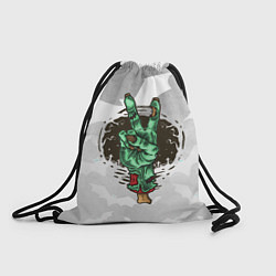 Рюкзак-мешок Zombie peace hand, цвет: 3D-принт