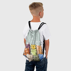 Рюкзак-мешок Котики, цвет: 3D-принт — фото 2