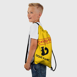 Рюкзак-мешок Dont Panic covid-19, цвет: 3D-принт — фото 2