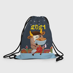 Рюкзак-мешок Коронавирусный Новый Год, цвет: 3D-принт