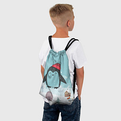 Рюкзак-мешок Милый пингвин, цвет: 3D-принт — фото 2