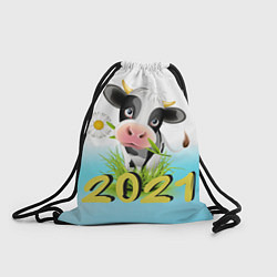 Рюкзак-мешок Новый Год 2021, цвет: 3D-принт