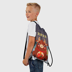 Рюкзак-мешок Бык с подарками 2021, цвет: 3D-принт — фото 2