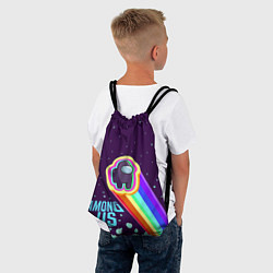 Рюкзак-мешок AMONG US neon rainbow, цвет: 3D-принт — фото 2