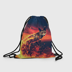 Рюкзак-мешок Огненная лиса, цвет: 3D-принт