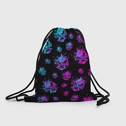 Рюкзак-мешок CYBERPUNK NEON PATTERN, цвет: 3D-принт
