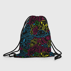 Рюкзак-мешок КОСМИЧЕСКИЙ НЕОН, цвет: 3D-принт