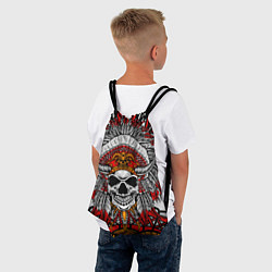Рюкзак-мешок Indian skull head, цвет: 3D-принт — фото 2