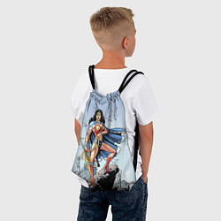 Рюкзак-мешок Чудо-Женщина, цвет: 3D-принт — фото 2
