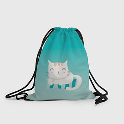Рюкзак-мешок Котик на подстилке, цвет: 3D-принт