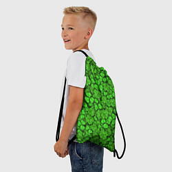 Рюкзак-мешок Зелёный клевер, цвет: 3D-принт — фото 2