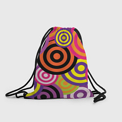 Рюкзак-мешок Аннотация разноцветных кругов, цвет: 3D-принт