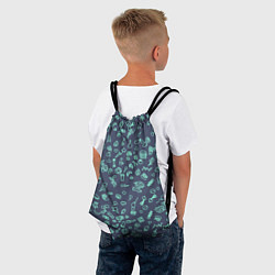 Рюкзак-мешок Еда Синий, цвет: 3D-принт — фото 2