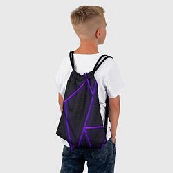 Рюкзак-мешок СОТЫ НЕОНОВЫЕ - ГЕОМЕТРИЯ, цвет: 3D-принт — фото 2