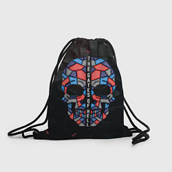 Рюкзак-мешок Череп мозаикой, цвет: 3D-принт