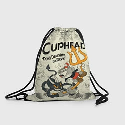 Рюкзак-мешок Cuphead and Devil, цвет: 3D-принт