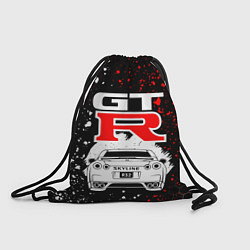 Рюкзак-мешок NISSAN GT-R НИССАН GTR, цвет: 3D-принт