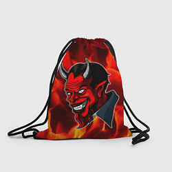 Рюкзак-мешок The devil is on fire, цвет: 3D-принт