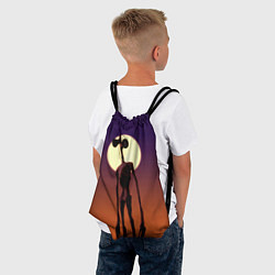 Рюкзак-мешок Сиреноголовый Хоррор Закат, цвет: 3D-принт — фото 2