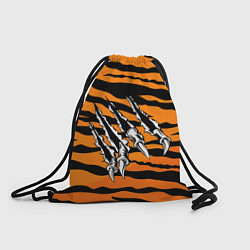 Рюкзак-мешок След от когтей тигра, цвет: 3D-принт