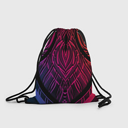 Рюкзак-мешок Фиолетовый узор 3D, цвет: 3D-принт