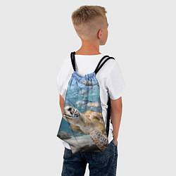Рюкзак-мешок Морская черепаха, цвет: 3D-принт — фото 2