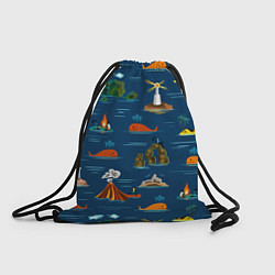 Рюкзак-мешок ОСТРОВА, цвет: 3D-принт