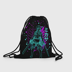 Рюкзак-мешок Атака Титанов, Микаса, цвет: 3D-принт