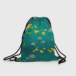 Рюкзак-мешок Подводный мир Рыбки, цвет: 3D-принт