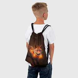 Рюкзак-мешок Лисица с гирляндой, цвет: 3D-принт — фото 2