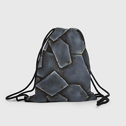 Рюкзак-мешок ЖЕЛЕЗНЫЕ ПЛИТЫ БРОНЯ, цвет: 3D-принт