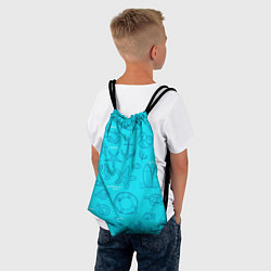 Рюкзак-мешок Морская тема, цвет: 3D-принт — фото 2