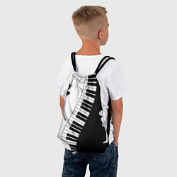 Рюкзак-мешок Черно Белое пианино, цвет: 3D-принт — фото 2