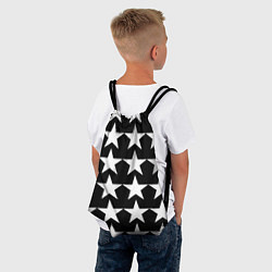 Рюкзак-мешок Белые звёзды на чёрном фоне, цвет: 3D-принт — фото 2