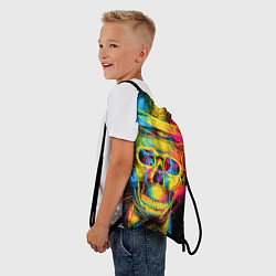 Рюкзак-мешок Череп-анаглиф, цвет: 3D-принт — фото 2