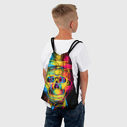 Рюкзак-мешок Череп-анаглиф, цвет: 3D-принт — фото 2