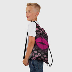 Рюкзак-мешок Малиновые губы, цвет: 3D-принт — фото 2