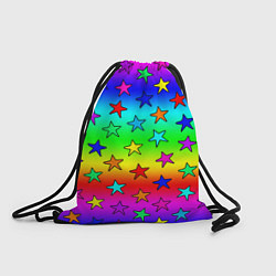 Рюкзак-мешок Радужные звезды, цвет: 3D-принт
