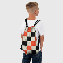 Рюкзак-мешок Образец шахматной доски, цвет: 3D-принт — фото 2