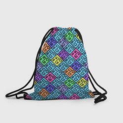 Рюкзак-мешок Неоновый яркий абстрактный узо, цвет: 3D-принт