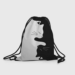 Рюкзак-мешок Коты инь янь, цвет: 3D-принт