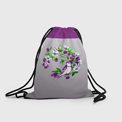 Рюкзак-мешок Птичка в ежевичке, цвет: 3D-принт