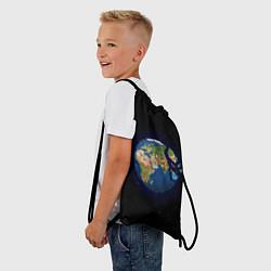 Рюкзак-мешок Разрушение земли!, цвет: 3D-принт — фото 2