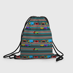 Рюкзак-мешок Детский полосатый узор, цвет: 3D-принт