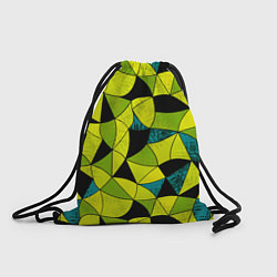 Рюкзак-мешок Гранжевый яркий зеленый, цвет: 3D-принт