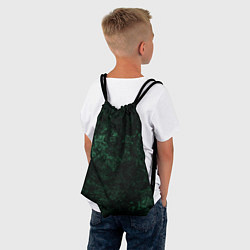 Рюкзак-мешок Темно-зеленый мраморный узор, цвет: 3D-принт — фото 2