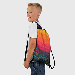 Рюкзак-мешок Пиксельный закат, цвет: 3D-принт — фото 2